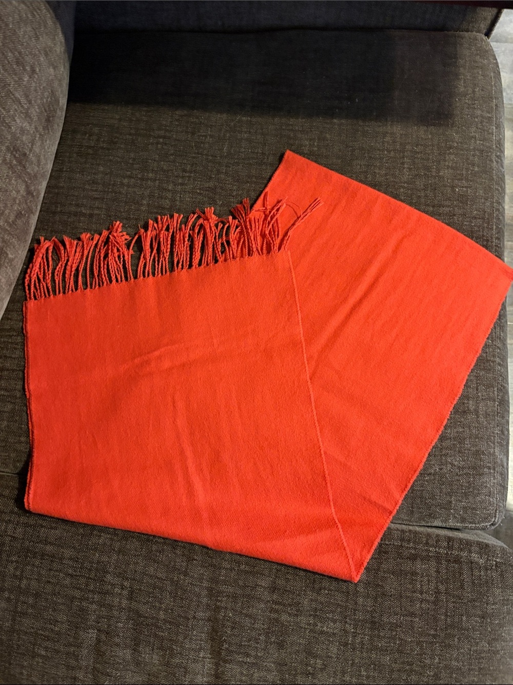 Polo by Ralph Lauren Bright Orange Fringe Scarf